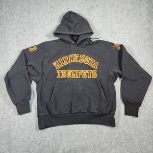 Vintage Champion Hoodie Mens Medium Reverse Weave Black Minnesota Trumpets